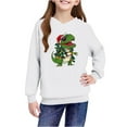 thumbnail image 4 of DxhmoneyHX Christmas Hoodies for Boys Unisex Cute Cartoon Dinosaur Printed Long Sleeve Sweatshirts Xmas Festival Fashion Going Out Top Size 7 Years, 4 of 4