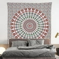 thumbnail image 2 of Bless International Indian hippie Bohemian Psychedelic Golden Blue Peacock Mandala Wall hanging Bedding Tapestry (Floral Gold, Queen (84x90Inches)(215x230Cms)), 2 of 4