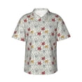 thumbnail image 1 of Balery Funny Cat White Camisas hawaianas de manga corta para hombre, camisas playeras de corte holgado, camisas de vacaciones con botones,Medium, 1 of 7