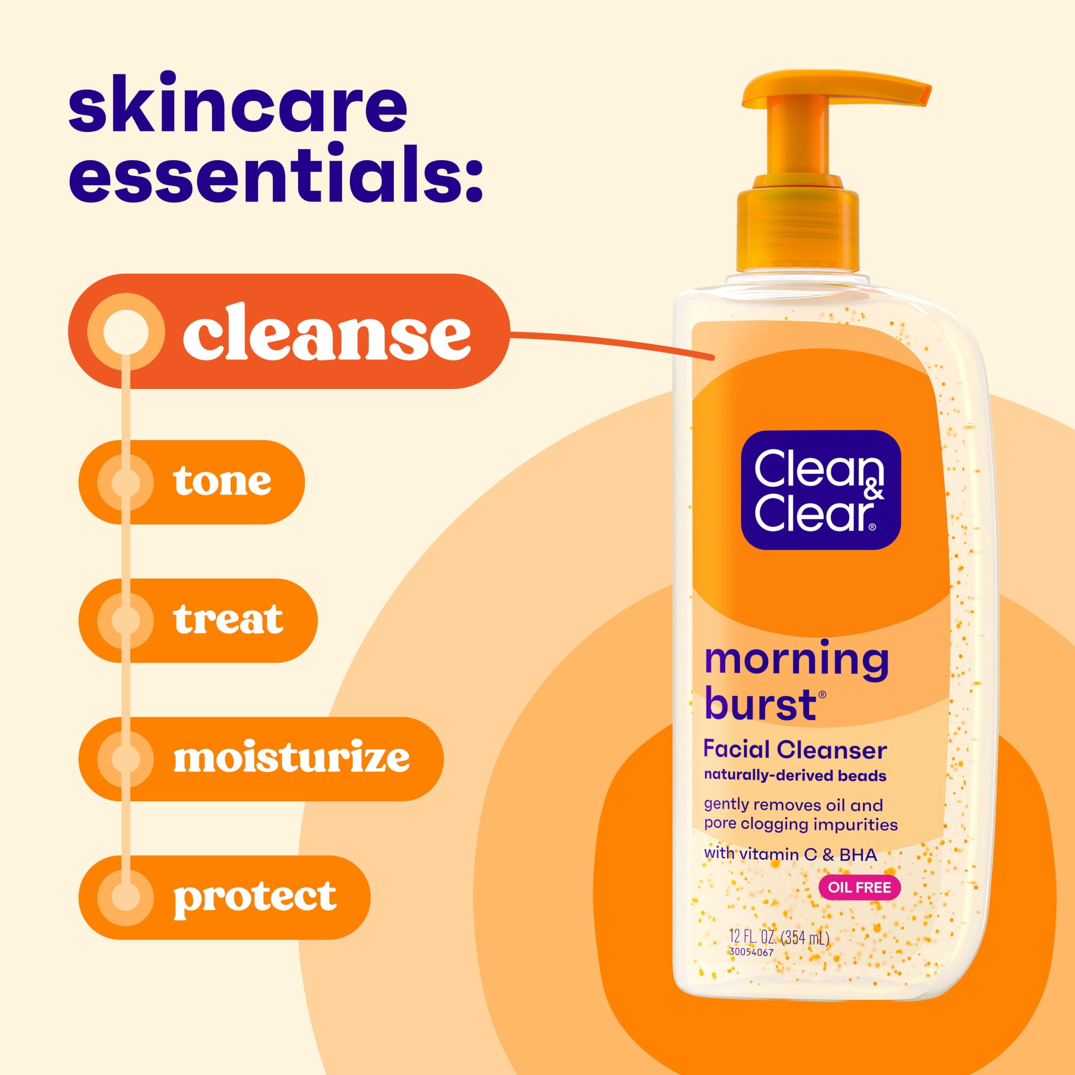 Clean & Clear Morning Burst Vitamin C Face Wash, 12 fl. oz