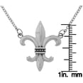 thumbnail image 3 of Jewelry Trends Sterling Silver Fleur De Lis Pendant Centered on Link Chain Necklace, 3 of 3