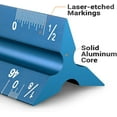 thumbnail image 3 of RUseeN 12” Architectural Scale Ruler, Imperial Aluminum Alloy Metal Architecture Measuring Tools, Engineering Drafting Construction Drawing Blueprints Triangular Architect Scaling Rulers (Blue), 3 of 7