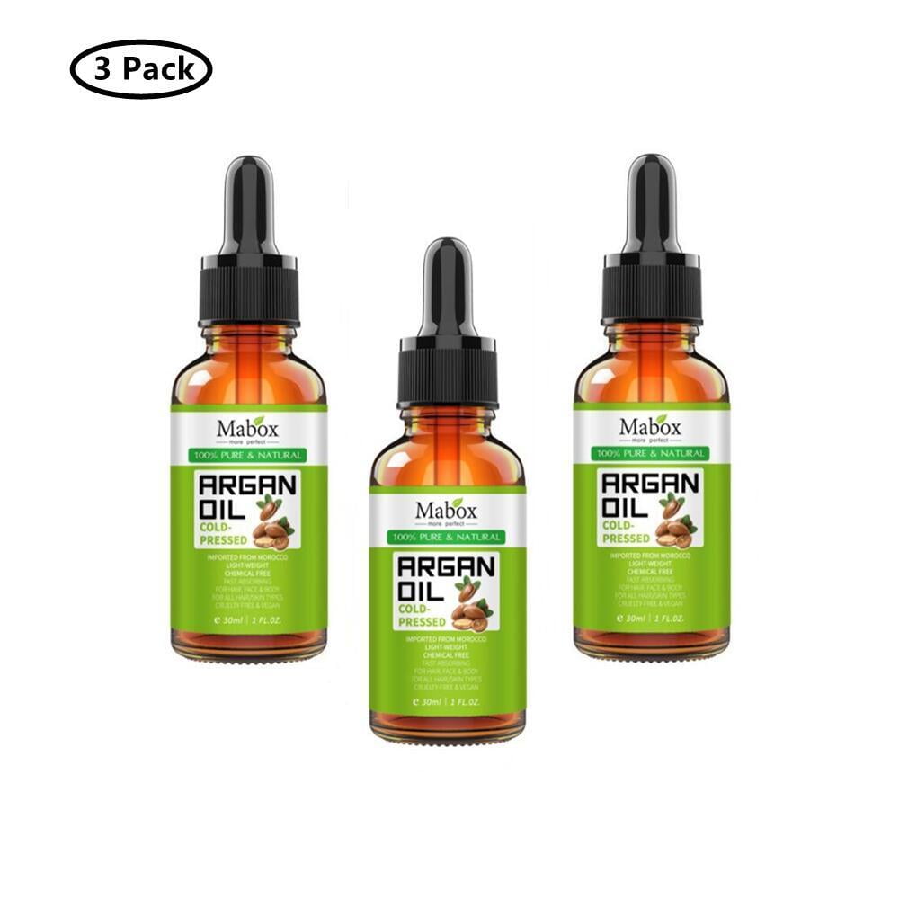 3 Pack Argan Oil Hair Serum Heat Protectant Treatment for Women