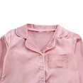 thumbnail image 3 of Girls Silk Satin Pajamas Pyjamas Kids Child Long sleeve Pjs Set Nightwear, 3 of 5