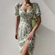 thumbnail image 2 of Moda mujer verano manga corta sexy casual impresión sin espalda mini vestido Fridja bnh1485, 2 of 8