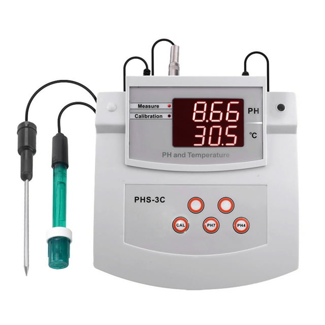 Benchtop PH Meter, Automatic Calibration Multifunctional 0.00 To 14.00PH Range 0.1 degrees Celsius Resolution 0.5 degrees Celsius Accuracy PH Meter for Aquarium for