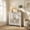 Light Gray, variant on Sailvan Elegant Sideboard with 2 Acrylic Mirrored Doors, Hollow-Carved Accent Cabinet
