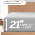 thumbnail image 2 of Southshore Fine Living, Inc. Twin XL Sheets Set, 21-Inch Twin XL Sheets Deep Pockets, Grey Bedding, 2 of 9
