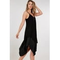 thumbnail image 5 of Asymmetrical Shoulder Strap Sleeveless Midi Dress, 5 of 6