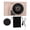 Pink, variant on Xirurus Digital Camera 2.5K 24MP 16x Digital Zoom WiFi Mirrorless Camera with 2.88 Inch Screen MP3 Games Compact Vlogging Camera for Travel Students Teens White