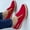 Red, variant on Herrnalise Women's Ladies Fashion Casual Versatile Comfortable Canvas Flat Casual Shoes Shoes on Clearance Women