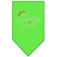 thumbnail image 1 of Santa's Girl Rhinestone Bandana Lime Green Large, 1 of 1