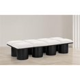 thumbnail image 2 of Meridian Furniture Pavilion Cream Boucle Fabric Bench, 2 of 13