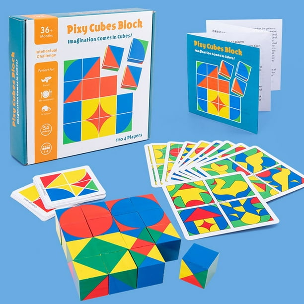 3D Puzzle Cubos Pensamiento Espacial Aprendizaje Educativo Juguete de madera para niños