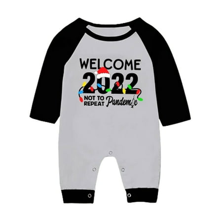 

Dewadbow Family Christmas Matching Plaid Letter Print Holiday Pajamas Sets