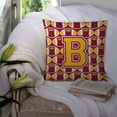 thumbnail image 3 of Letter B Football Maroon and Gold Fabric Decorative Pillow, 3 of 4