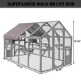 thumbnail image 4 of MEWANG Outdoor Cat Catio with Plant Platform-110"Large Kitten Playpen with Playful Perch, Upgrade Waterproof Cover-grey, 4 of 5
