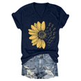 thumbnail image 4 of Blue Womens Tops Women's Sunshade Summer T Shirt Plus Size Loose Top Top Girls Short Sleeve Graphic Casual V Neck T Shirts for Women, 4 of 4