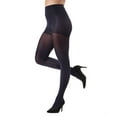 thumbnail image 3 of Women's MeMoi MO-312 Perfectly Opaque Control Top Tights (Dark Chocolate S/M), 3 of 4