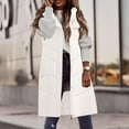 thumbnail image 5 of Women's Long Vest Sleeveless Lightweight Puffer Jacket Packable Hooded Down Coat Quilted Vest with Hood Winter, 5 of 6