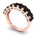 thumbnail image 2 of 2.61 ctw Wedding Band for Women - 14K Rose Gold Natural Onyx Stackable Eternity Ring, 2 of 6