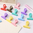 thumbnail image 2 of 8 Pcs Pinces pour Reliure Queue Ronde Conception de Sécurité Pinces Métalliques Force de Serrage Stable Pinces Couleur Fraîche Macaron Résistantes à la Rouille Fournitures de Bureau et d'École, 2 of 8