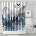 thumbnail image 4 of Cool Winter Fun Gray Fog Magic Tree Shower Curtains for Bathroom All Seasons Country Bathroom Shower Curtain Sets Waterproof Fabric Decor 84×72in with 12 Hooks, 4 of 4