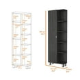 thumbnail image 3 of Miekor Furniture Los Angeles Linen Cabinet, Five Shelves, One Cabinet, Divisions W4US8736, 3 of 7
