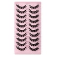 thumbnail image 1 of Juego Definitivo de Pestañas Sedosas | 10 Pares de Pestañas Postizas Reutilizables para un Efecto Cruzado Natural y Desordenado, 1 of 5