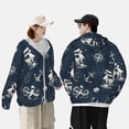 thumbnail image 6 of Kll Vintage Marine Print Men'S Women’s Upf 50+ Sun Protection Outdoor Hoodie Jacket Long Sleeve Fishing Hiking Performance Shirt- Large, 6 of 8