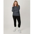 thumbnail image 4 of Hanes EcoSmart Women's Fleece Sweatshirt, V-Notch Slate Heather M, 4 of 6