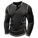 thumbnail image 4 of pstuiky camisa de manga larga para hombre, Camisa informal de manga larga con cuello redondo y botones de color liso para hombre tops de invierno para hombre m, 4 of 9