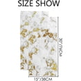 thumbnail image 3 of Coolnut Soft Hand Towels, Set of 2 Towels Marble with Gold Absorbent Washcloths Multipurpose for Bathroom Gym Hotel Spa, 3 of 6