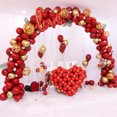 thumbnail image 4 of MMTX Red Gold Balloon Garland, Burgundy Ruby Red Balloon, Metallic Gold Balloons, XXL Love Balloon, Palm Leaves, Confetti Balloons for Wedding Valentine's Day Anniversary Party Decoration, 4 of 9