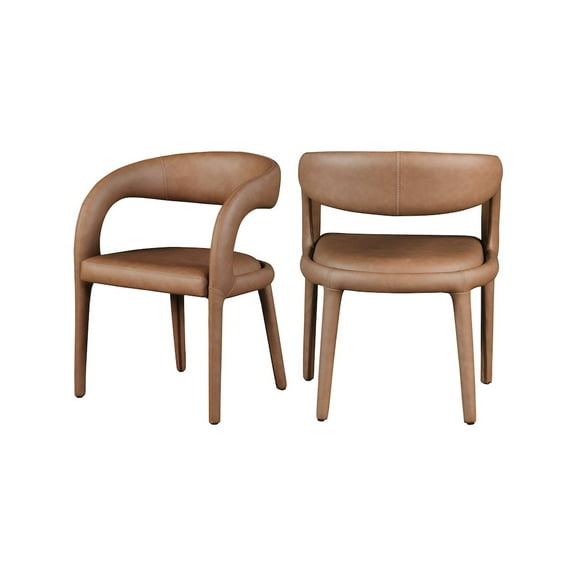 Meridian Furniture Sylvester Brown Vegan Leather Dining Chair