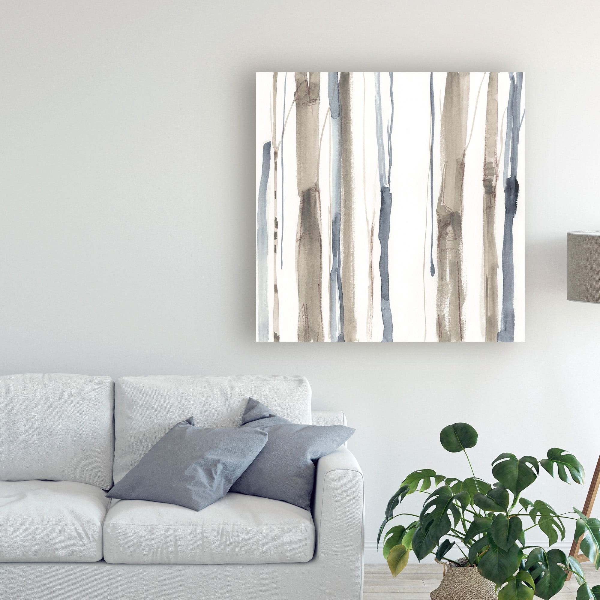 Trademark Fine Art 'Duo Tone Trees I' Canvas Art by Jennifer Goldberger