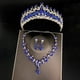 thumbnail image 2 of Wedding Wedding Tiaras Crown Set with Earrings Kit & Necklac Handmade Luxury Crystal Hair Accessories Silver, 2 of 3