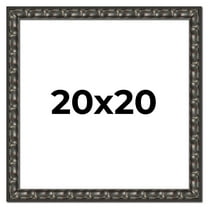 20x20 Frame Black-Brown Medieval Solid Wood Picture Frame | 1.5 Inch Moulding Width | Gotham