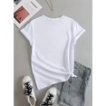 thumbnail image 2 of Women's Breathable Cotton Athletic T-Shirt - "Be Real Not Perfect" Motivational Design with Heart Arrows, Round Neck, Short Sleeve, Lightweight & Comfortable for Spring/Summer/Fall, Motivational Appa, 2 of 6
