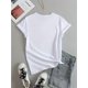 thumbnail image 2 of Women's Breathable Cotton Athletic T-Shirt - "Be Real Not Perfect" Motivational Design with Heart Arrows, Round Neck, Short Sleeve, Lightweight & Comfortable for Spring/Summer/Fall, Motivational Appa, 2 of 6