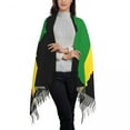 Flag Of Ethiopia Jamaica Tassel Scarf Women Soft Lion Of Judah Shawls