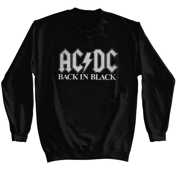 AC/DC Back In Black 2 Black Adult Sweatshirt