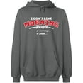 thumbnail image 2 of OXI Hoodie Sweatshirt - I Don’t Like Morning People, Basic Casual Hoodie for Men's and Women Fleece Hoodie Long Sleeve - Graphite Heather X-Large, 2 of 3