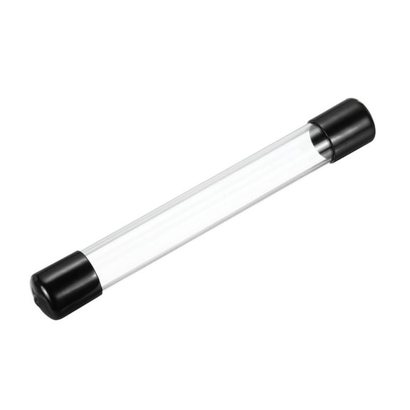Clear Storage Tube 20x24mm Small Plastic Round Tubing with Caps Rigid Bottle Container 200mm/8 Inch