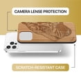 thumbnail image 6 of Case Yard Wooden Case Outside Soft TPU Silicone, Slim Fit Shockproof Wood Protective Phone Cover for Girls Boys Men and Women, Supports Wireless Charging Bengal Tiger Design case for iPhone-11-Pro, 6 of 7