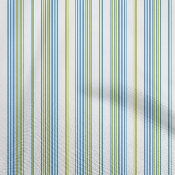oneOone Polyester Spandex Medium Blue Fabric Stripes Diy Clothing Quilting Fabric Print Fabric By Yard 56 Inch Wide-JR