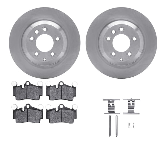 Dynamic Friction Company Rear Brake Rotors with 5000 Advanced Brake Pads includes Hardware 6512-02139
