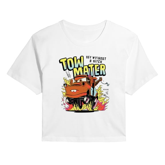 Cars - Mater Muscle Car - Juniors Cropped Graphic T-Shirt