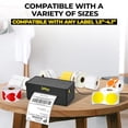 thumbnail image 4 of Impresora de etiquetas, impresora térmica Bluetooth, impresora de etiquetas de envío 4x6, impresora térmica de etiquetas para computadora de escritorio o teléfono, compatible con iPhone, Android, Wind, 4 of 5