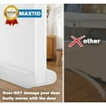 thumbnail image 6 of Under Door Draft Blocker 36" Door Sealers for Bottom of Door Seal Strip Block Air Double Door Draft Stopper White Door Sweep Noise Cancelling Weather Seal, 6 of 15